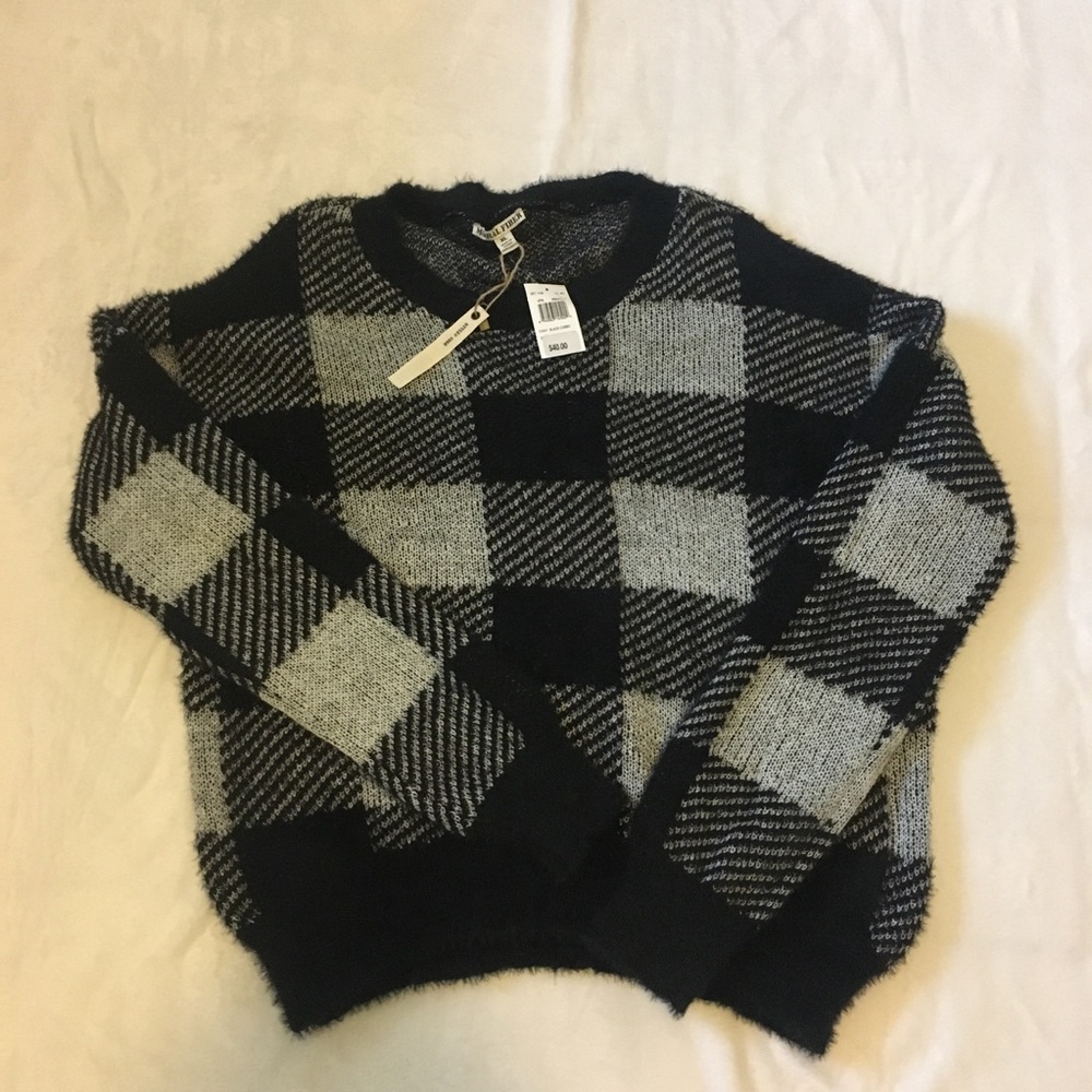 Moral fiber sweater crew neck XL black combo